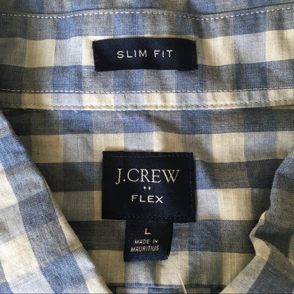 NWT J.Crew Gingham Slim Fit Flex Casual Shirt - Picture 3 of 7